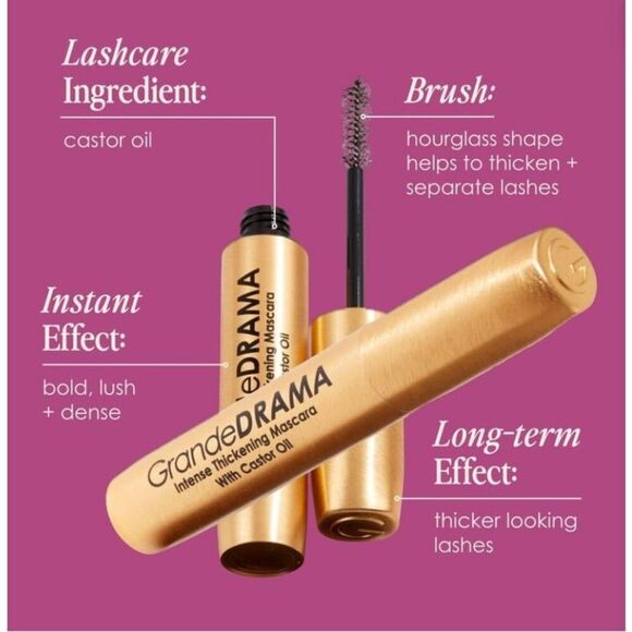 Grande Cosmetics GrandeDRAMA Intense Thickening Mascara- Black - Picture 6 of 10